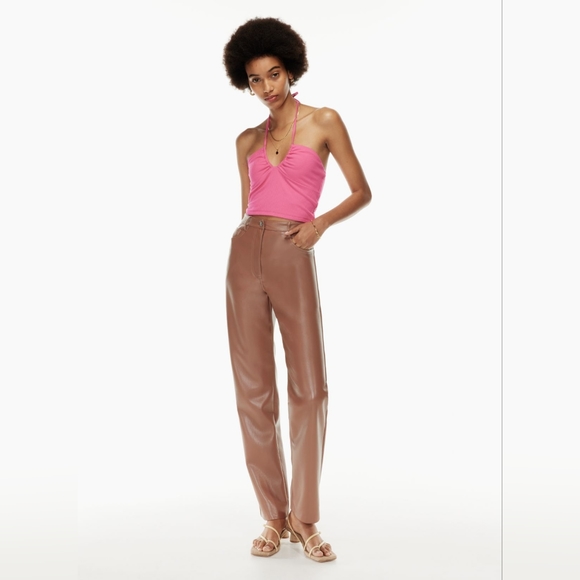 NWT Aritzia Melina Tall Pants Mocha Sorbet Size 4 (31" inseam) - Picture 1 of 8